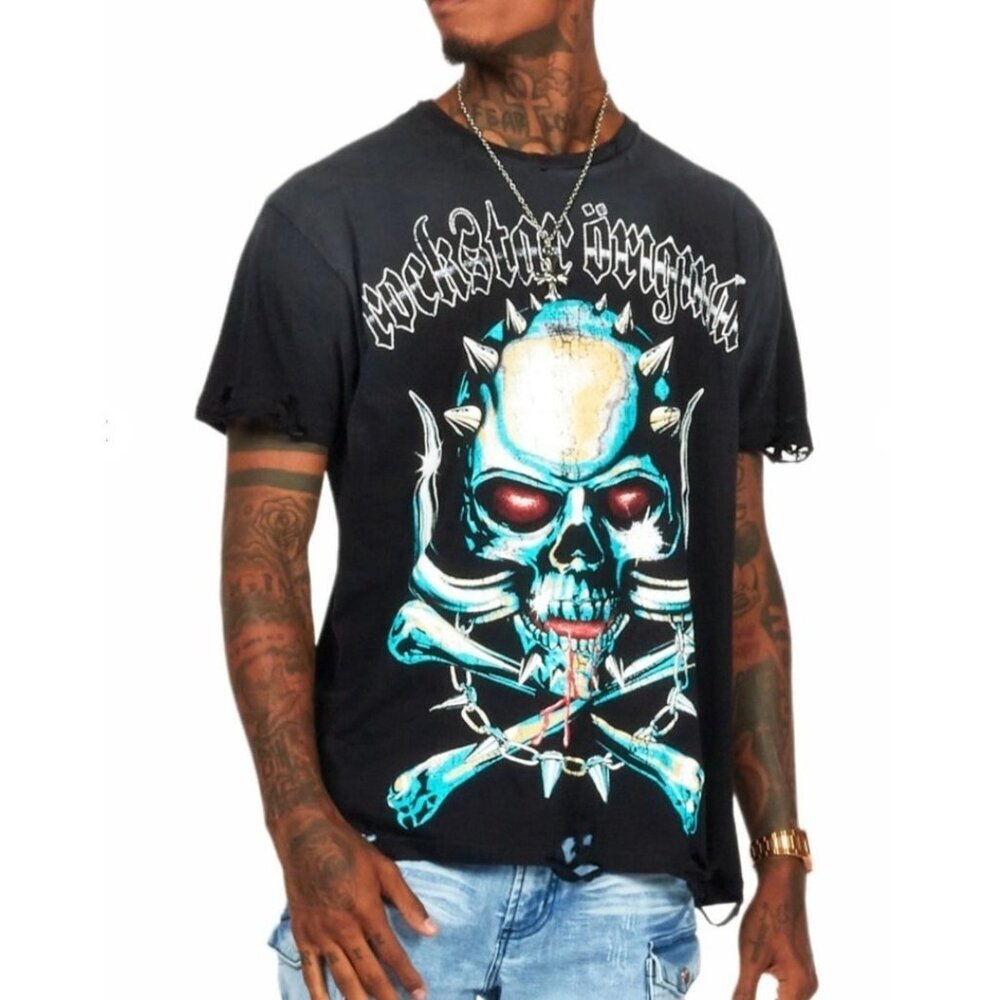 Rockstar Original inner luv black‎ oversized graphic t-shirt, Small